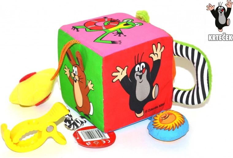 Tekstilna večnamenska kocka s Krtkom
