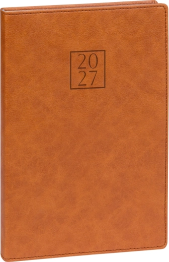 Notique Prestigio tedenski planer 2027 rjav 15 × 21 cm