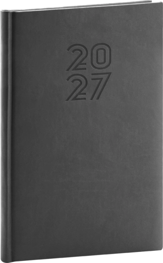 Notique tedenski rokovnik Aprint 2027 črn 15 × 21 cm