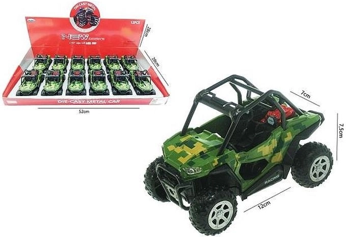 Vojaški buggy 12 cm s svetlobo in zvokom