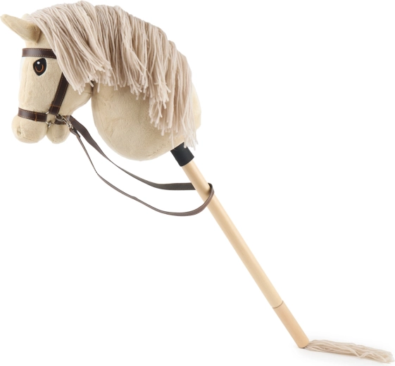 Bieco hobby horse na palici bež, velikost S