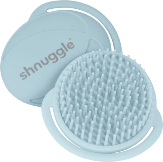Shnuggle otroška silikonska krtača blue