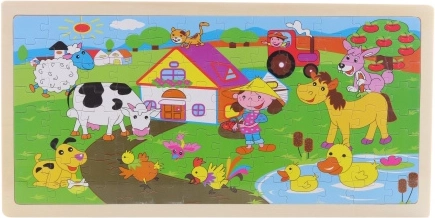 Lesene puzzle kmetija 96 kosov