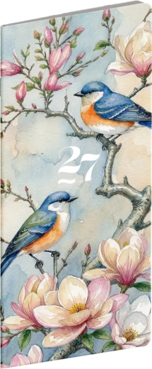 Notique žepni rokovnik Ptički 2027 (mesečni) 8 × 18 cm