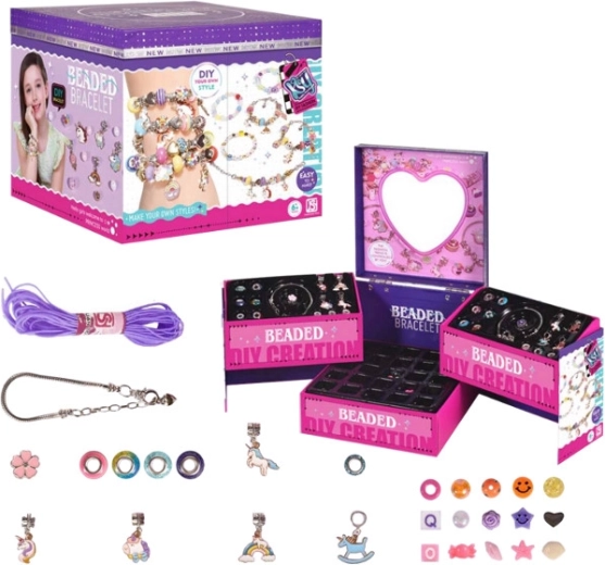 Komplet za izdelavo nakita v škatlici za nakit z ogledalcem