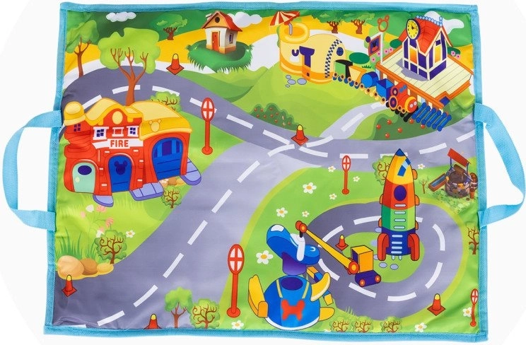 Igralna podloga s cestnim zemljevidom