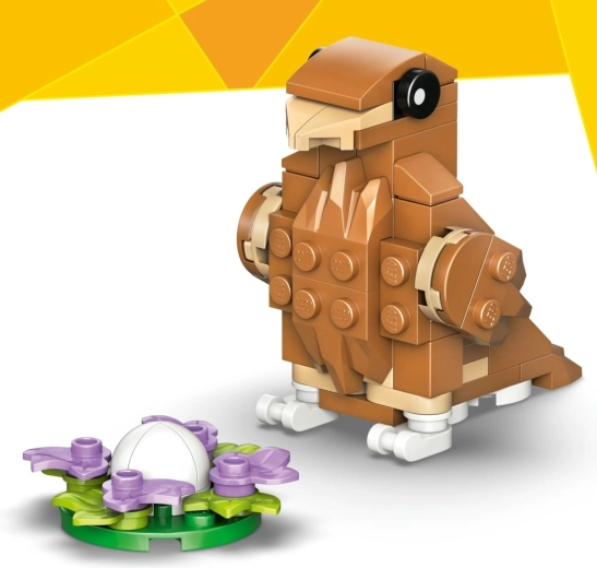 Ptica ob gnezdu z jajcem za domišljijsko igro