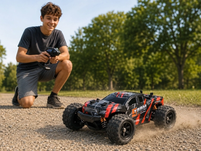 4WD, shocks and off-road tires for stability