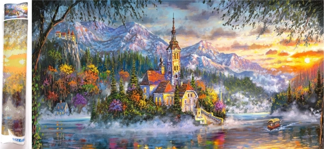 Diamantno slikanje: Rezidenca na otoku 80x40 cm