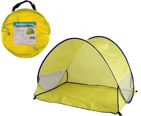 Samopostavljiv plažni šotor z UV filtrom – rumen
