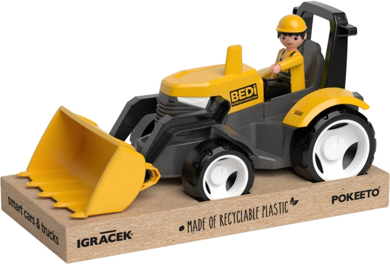 Efko Igráček MultiGO rumeni traktor z ralom in figurico