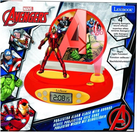 3D budilka s projektorjem Avengers Iron Man