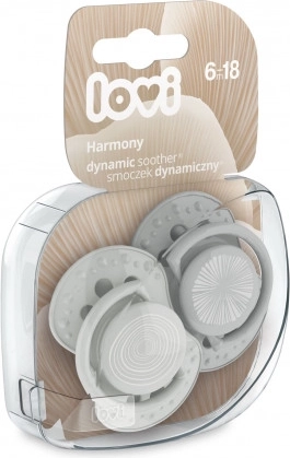 LOVI silikonska dinamična duda HARMONY 6–18 m, 2 kosa, za fante
