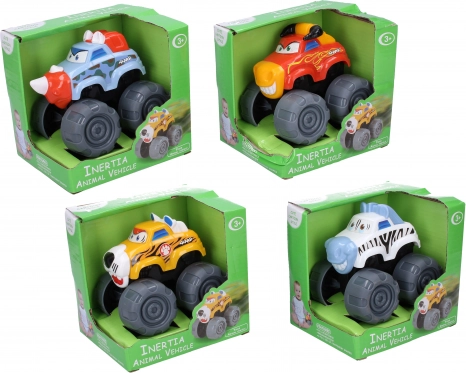 Terenski avtomobilček Big Foot z živalskim motivom 12 cm