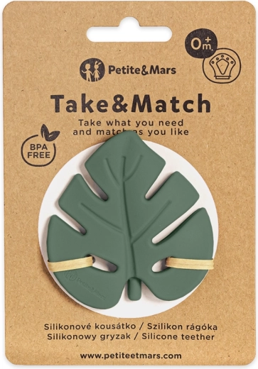 Petite&Mars silikonsko grizalo Take&Match misty green