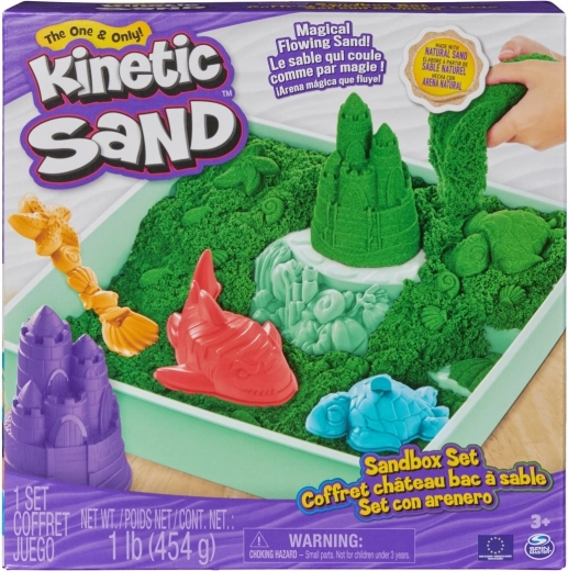 Kinetic Sand – zelena namizna peščena set s pladnjem