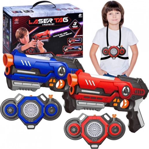 Laser tag set za 2 igralca z jopiči in svetlobnimi učinki