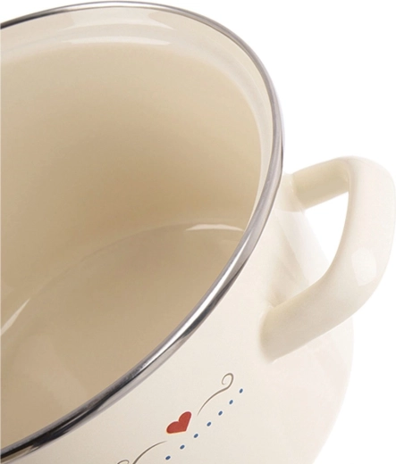 Vzdržljiv emajl in nerjavni rob