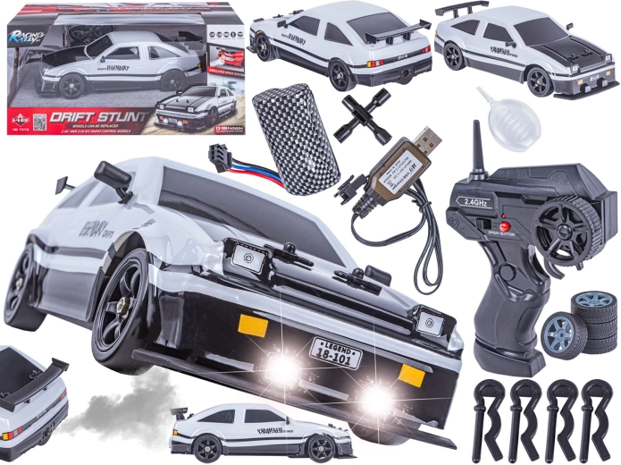 RC drift avto Toyota 4WD 1:16 z učinkom pare in LED lučmi