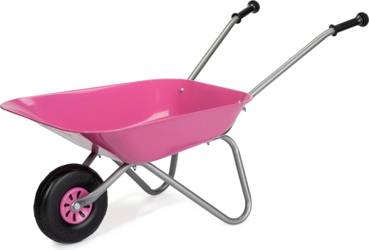 Rolly Toys kovinsko otroško samokolnico roza