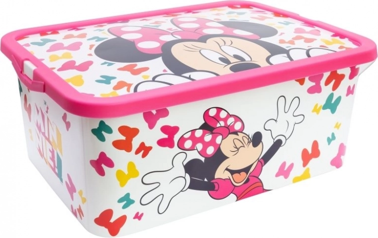 Plastična škatla za shranjevanje 13 l MINNIE s pokrovom