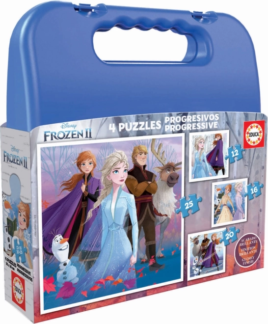 Educa sestavljanka v kovčku Frozen 2, 4v1 (12, 16, 20, 25 koščkov)