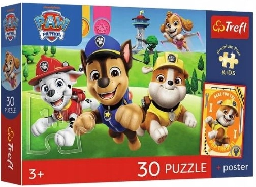 Puzzle Premium Plus Kids kužki na poti – 30 kosov