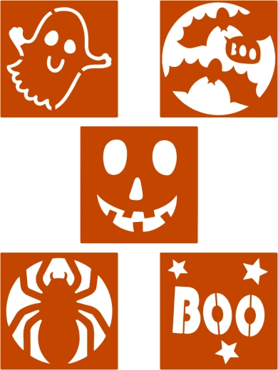 Komplet halloween šablon – 5 kosov