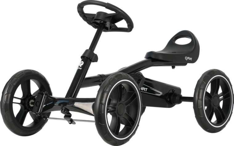 Qplay otroški pedalni go-kart črn