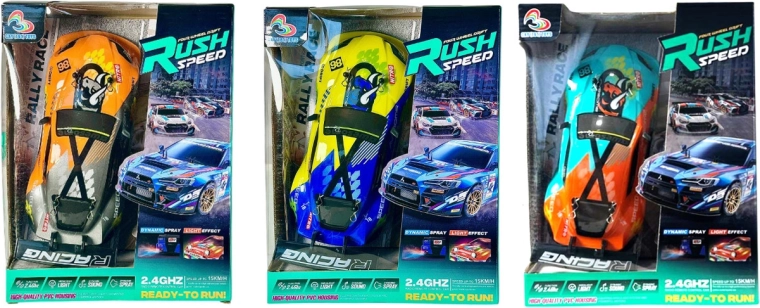 Drift RC avto na daljinsko upravljanje z lučmi, zvoki in paro + polnilec