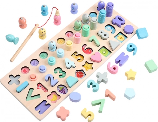 Večnamenska lesena plošča 4v1 za otroke od 2Kids Toys