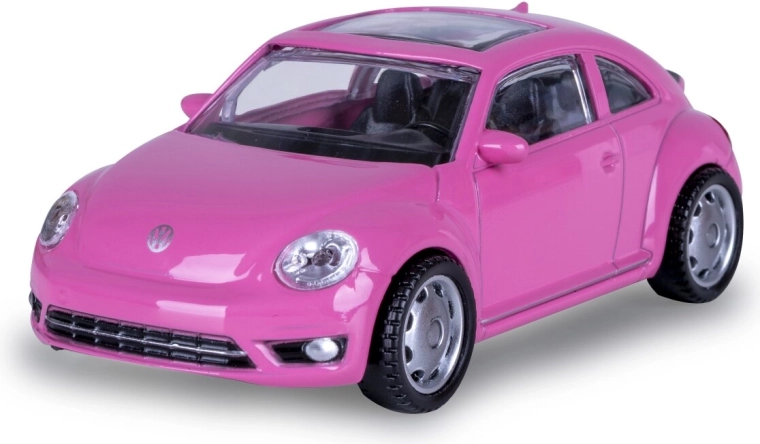 Kovinski model Volkswagen Beetle rožnate barve v merilu 1:43