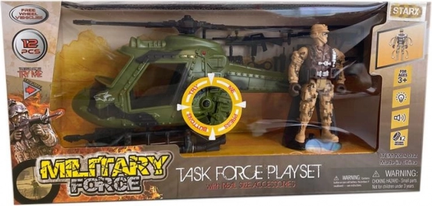 Komplet vojaških helikopterjev in figurice vojaka
