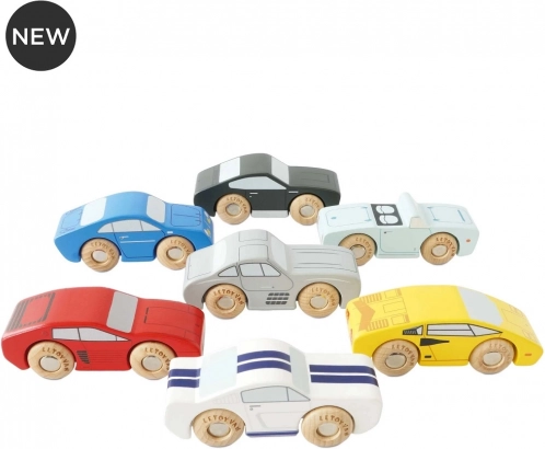 Set lesenih športnih avtomobilčkov Le Toy Van