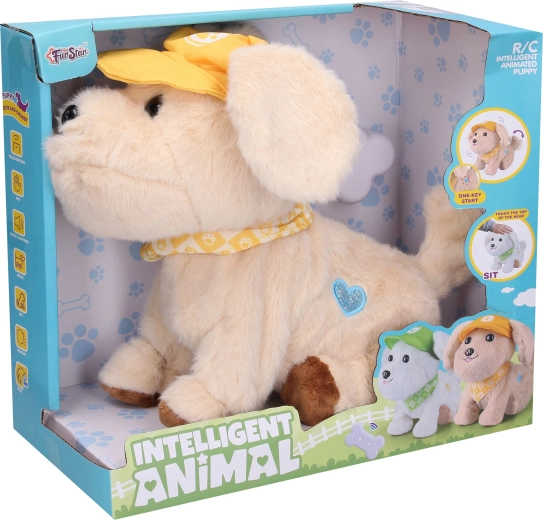 Interactive plush remote-control dog 27 cm