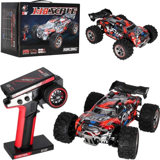 Terenski RC-avtomobil WLToys 184008 1:18 4WD z brezkrtačnim motorjem in LED-osvetlitvijo
