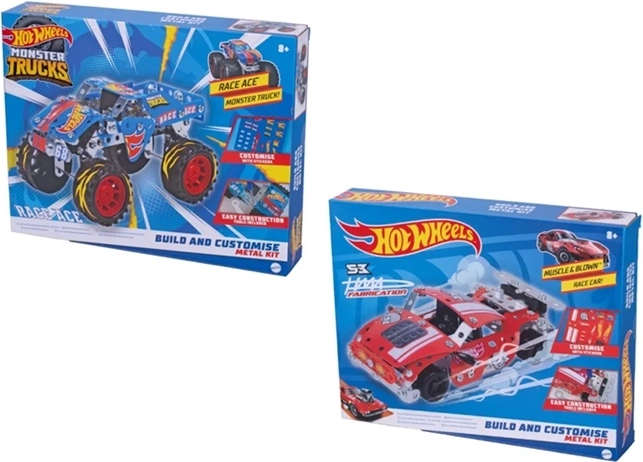 Hot Wheels Metal Tech gradbeni komplet Monster Trucks