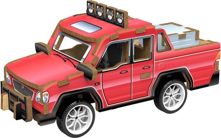 2Kids Toys 3D lesena sestavljanka pick-up avto