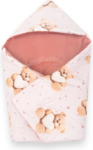 Zimska odejica za avtosedež Belisima Love Teddy Bear rožnata