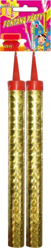 Zlata party fontana 15 cm, 50 s, 2 kos