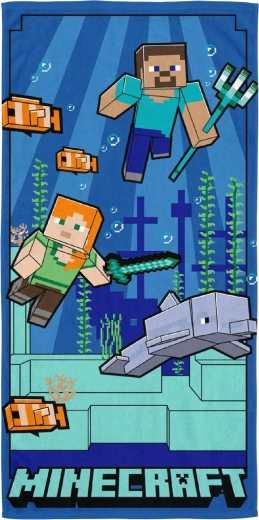 Hitrosušeča otroška brisača Minecraft – podvodna pustolovščina
