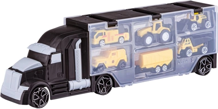 Tovornjak 3 v 1: vlečno vozilo, transporter in garaža
