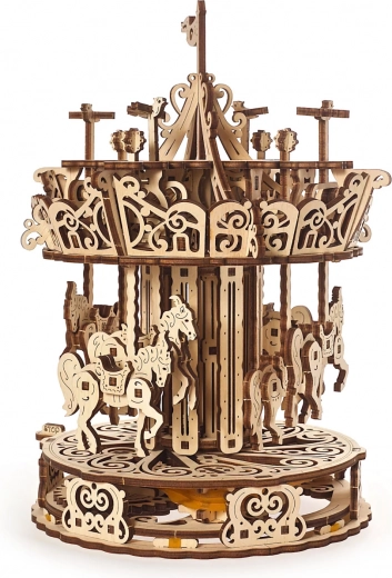 Leseni mehanski vrtiljak UGEARS 3D puzzle