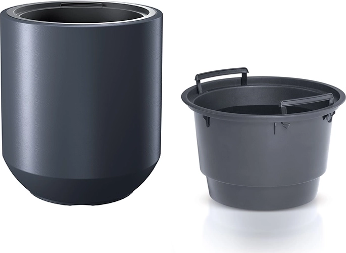 Cvetlični lonec z vložkom HEOS, antracit, premer 39 cm