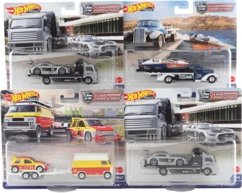 Hot Wheels vlečnik in dirkalni angleški avto