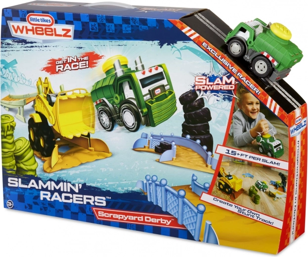 Interaktivna dirkalna proga LITTLE TIKES Slammin' Racers s kaskaderskimi ovirami