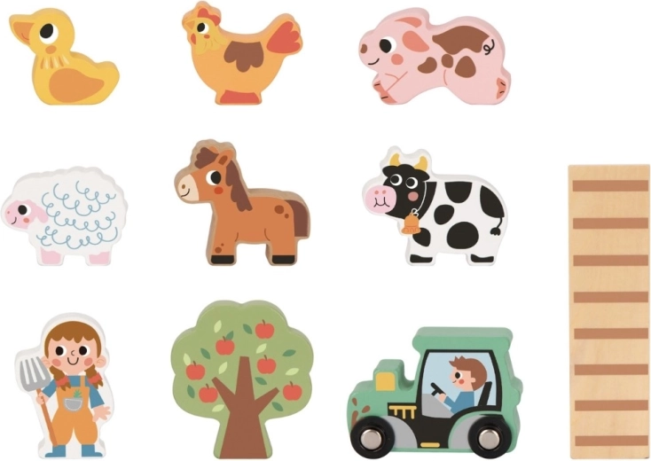 11 pieces including animals and accessories
