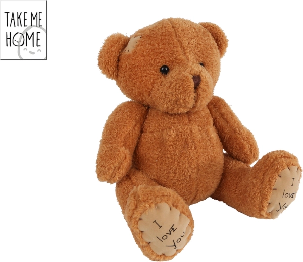 Sedeči plišasti medvedek Take Me Home 25 cm