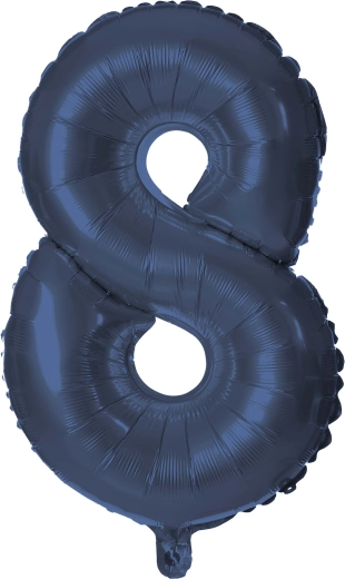 Folijski balon številka 8 moder 30 cm TORO