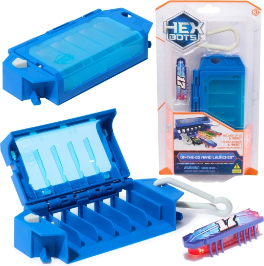 HEX BOTS Nano prenosni izstreljevalnik z robotkom Flash Nano